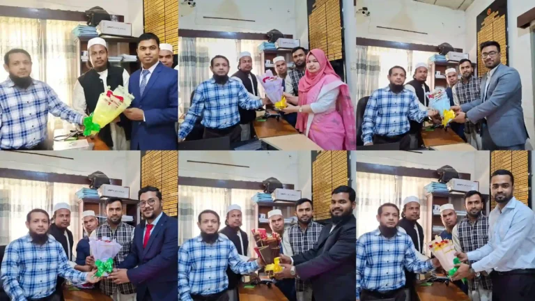 স্বাস্থ্য কমপ্লেক্সের ৬ চিকিৎসককে মেঘনা ডায়াগনস্টিক এর ফুলেল শুভেচ্ছা