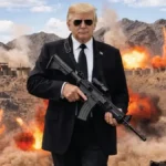 হাতে রাইফেল নিয়ে ইরানকে ট্রাম্পের চরম হুঁশিয়ারি