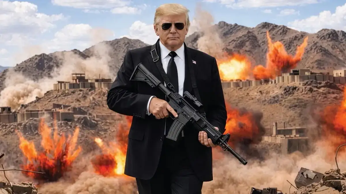 হাতে রাইফেল নিয়ে ইরানকে ট্রাম্পের চরম হুঁশিয়ারি