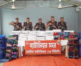 মাছের ড্রামে লুকিয়ে পাচার, অর্ধকোটি টাকার ভারতীয় শাড়ি জব্দ